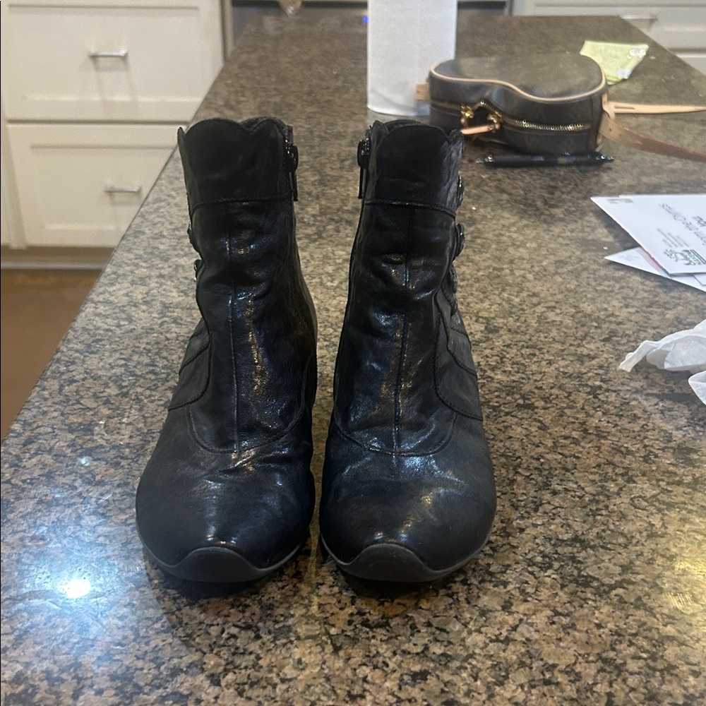 Think! Midnight Black Ankle Boots - Picture 2 of 5